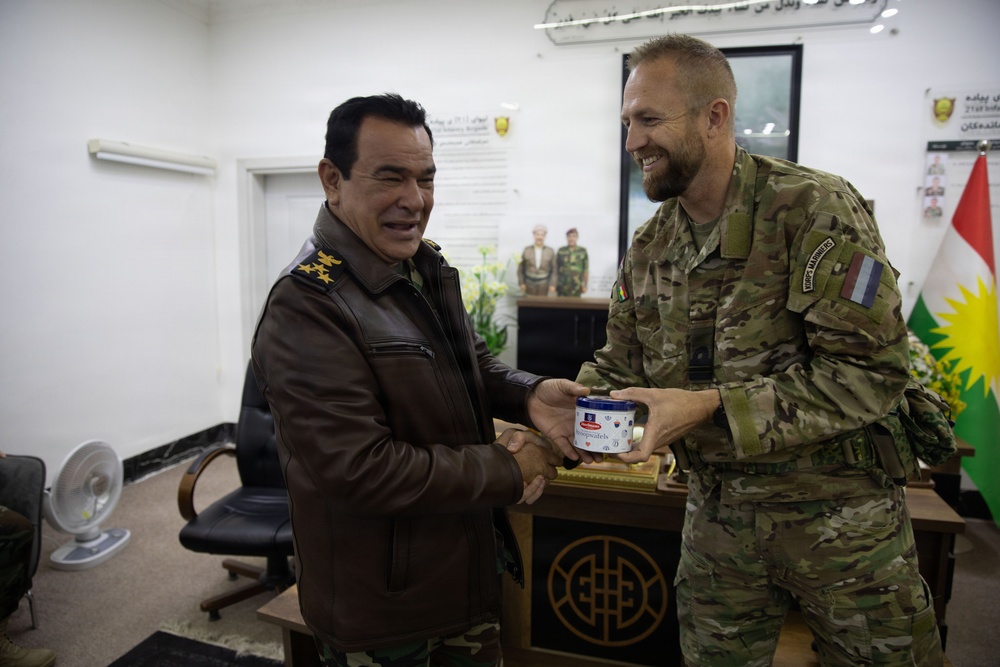Joint Operations Command Advisory Team- Iraq Meets with The Peshmerga 21st Regional Guard Brigade