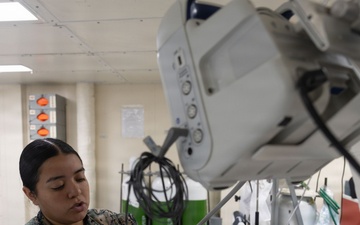 USS Iwo Jima Sailors Prepare The ICU