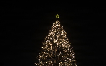 Holiday Lights Bring Warmth to Smith Barracks Night