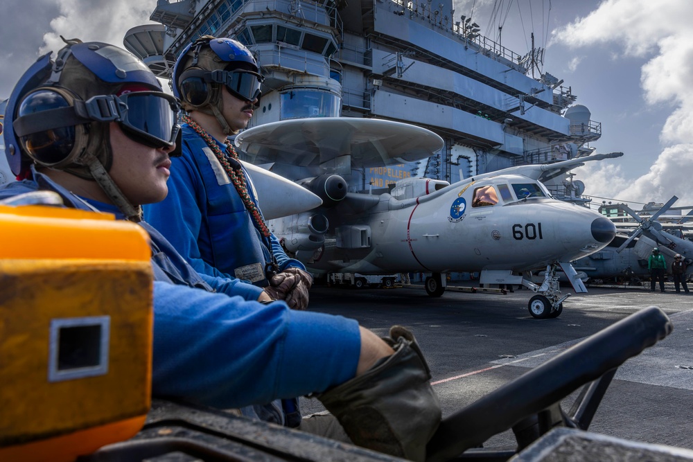 Abraham Lincoln conducts routine flight operations