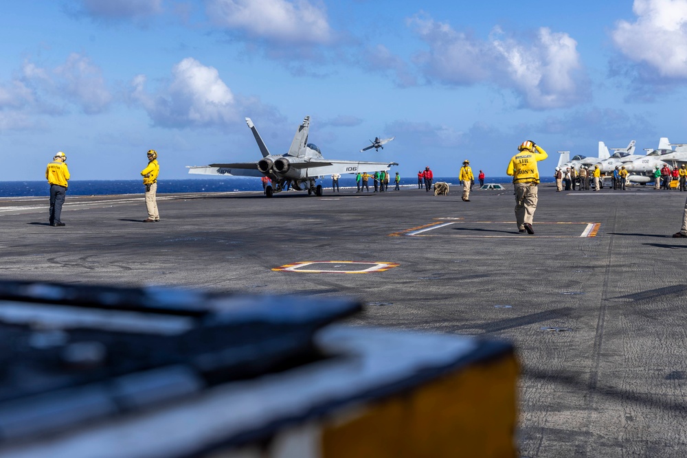 Abraham Lincoln conducts routine flight operations