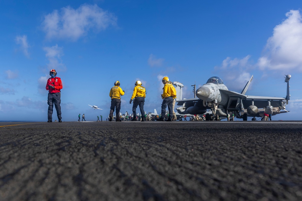 Abraham Lincoln conducts routine flight operations