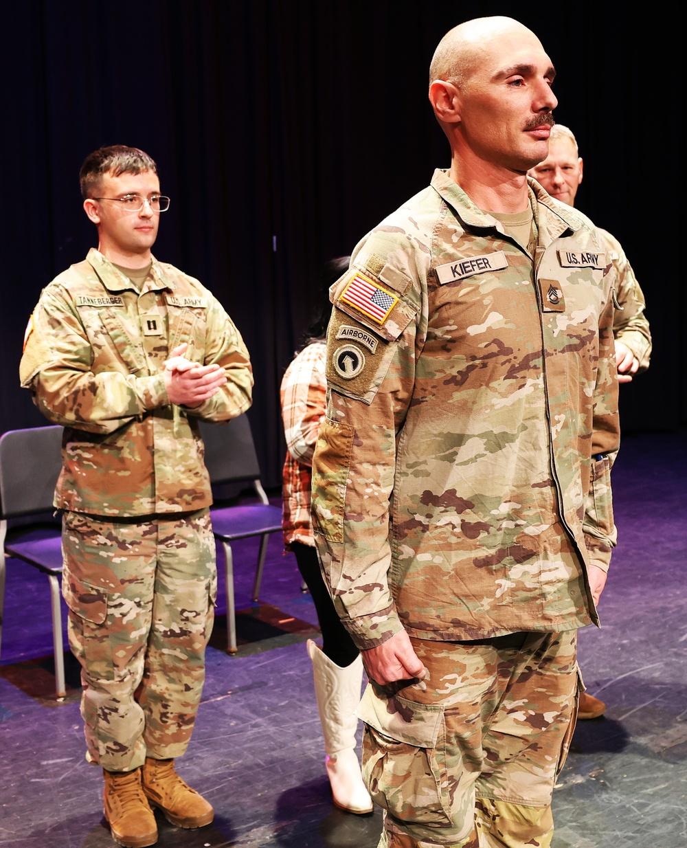 ILLINOIS ARMY NATIONAL GUARD SOLDIER PROMOTED AFTER 725th TRANSPORTATION COMPANY WELCOME HOME CEREMONY