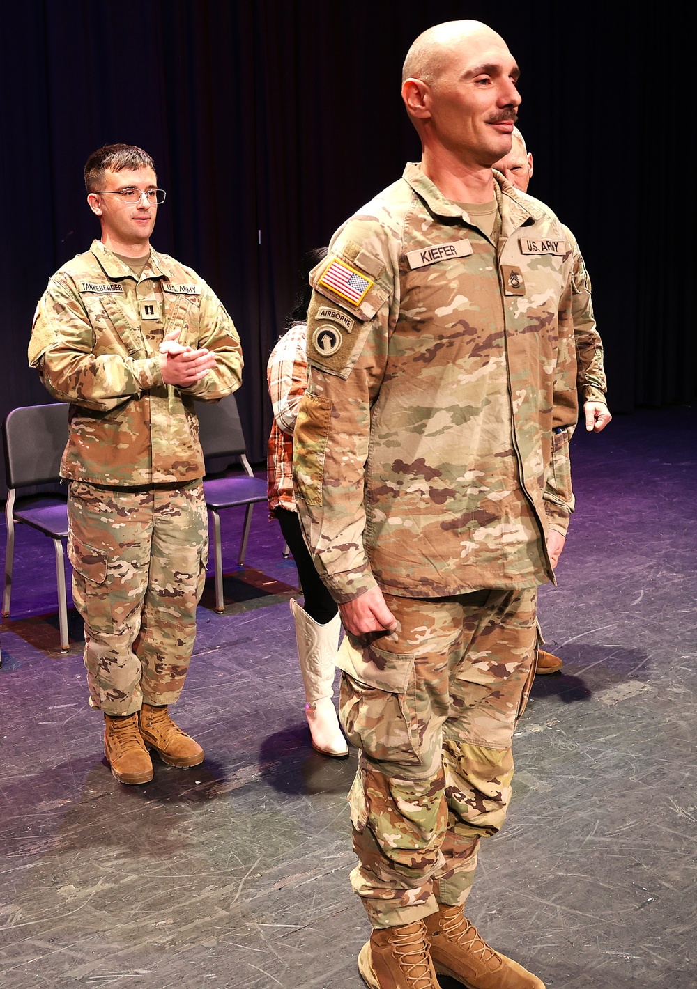 ILLINOIS ARMY NATIONAL GUARD SOLDIER PROMOTED AFTER 725th TRANSPORTATION COMPANY WELCOME HOME CEREMONY