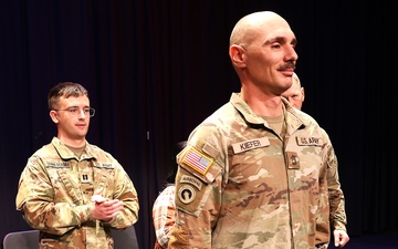 ILLINOIS ARMY NATIONAL GUARD SOLDIER PROMOTED AFTER 725th TRANSPORTATION COMPANY WELCOME HOME CEREMONY