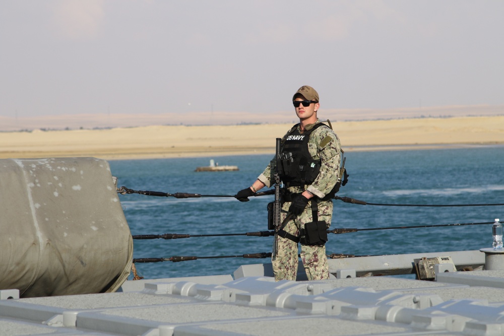 USS McFaul Transits Suez Canal