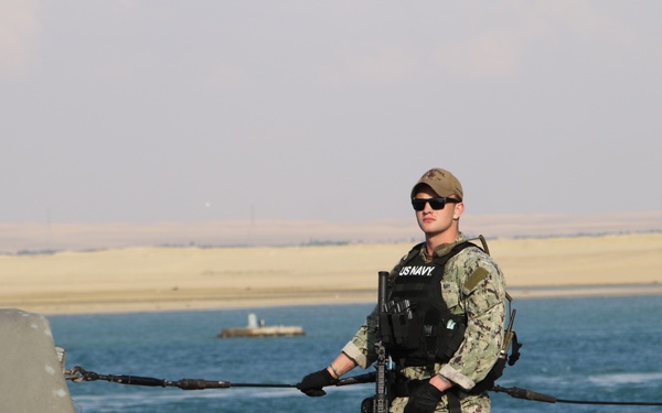USS McFaul Transits Suez Canal