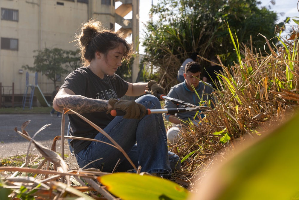 MAG-36 Marine clean up Ai Rin Childrens Home