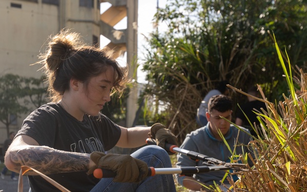 MAG-36 Marine clean up Ai Rin Childrens Home