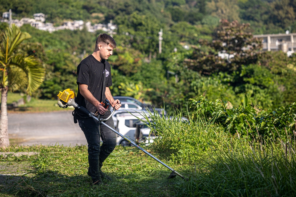 MAG-36 Marine clean up Ai Rin Childrens Home