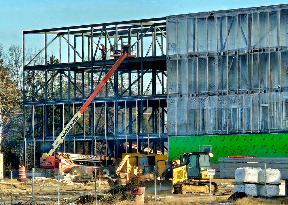 December 2025 construction operations for fiscal year 2024-funded $55.75 million Collective Training Officers Quarters Project at Fort McCoy