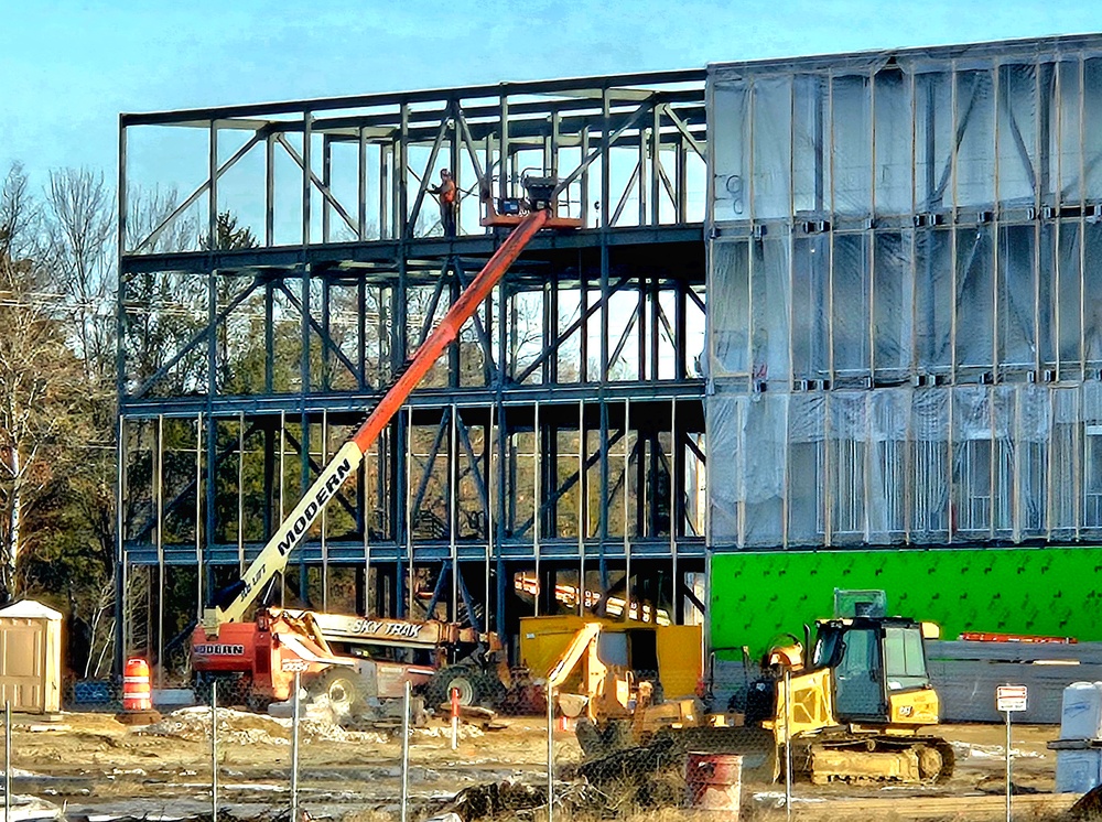 December 2025 construction operations for fiscal year 2024-funded $55.75 million Collective Training Officers Quarters Project at Fort McCoy