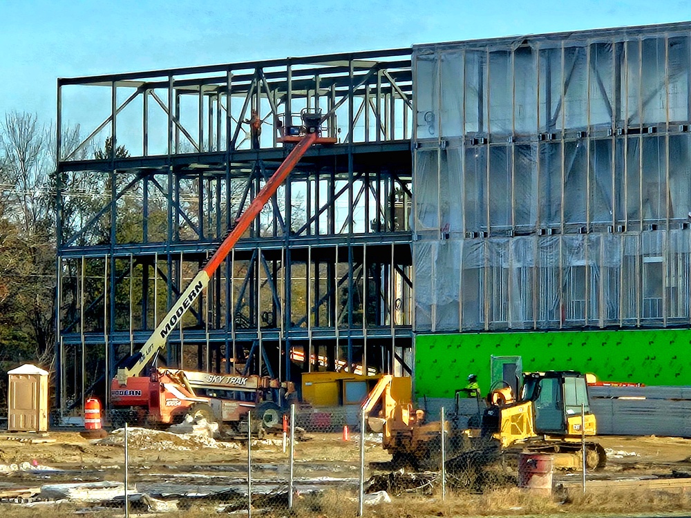 December 2025 construction operations for fiscal year 2024-funded $55.75 million Collective Training Officers Quarters Project at Fort McCoy