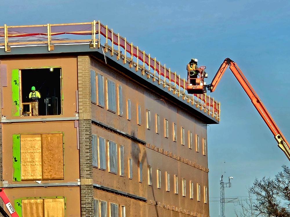 December 2025 construction operations for fiscal year 2024-funded $55.75 million Collective Training Officers Quarters Project at Fort McCoy