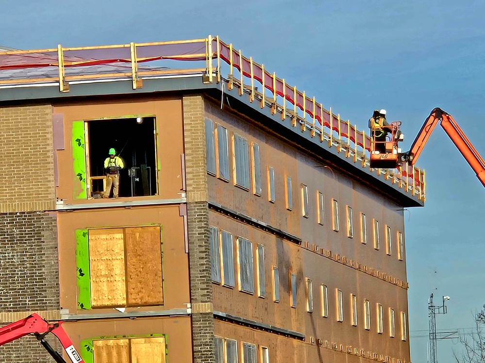 December 2025 construction operations for fiscal year 2024-funded $55.75 million Collective Training Officers Quarters Project at Fort McCoy
