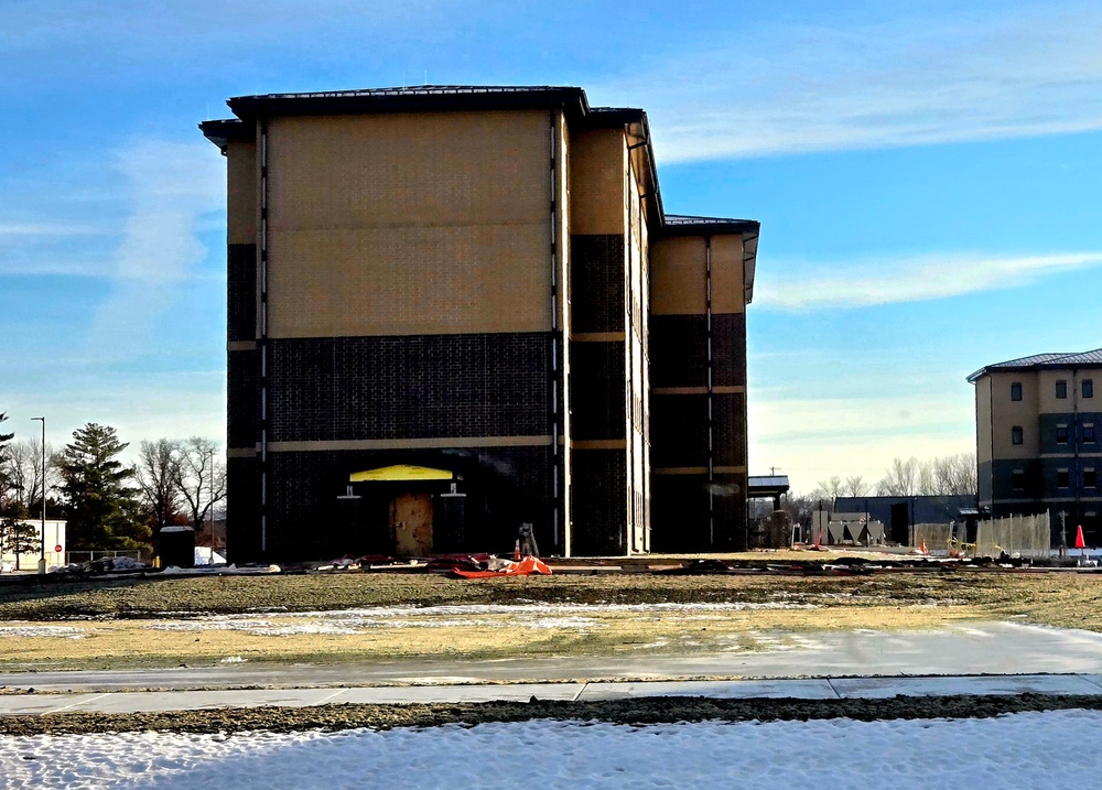December 2025 construction operations for East Barracks Project at Fort McCoy