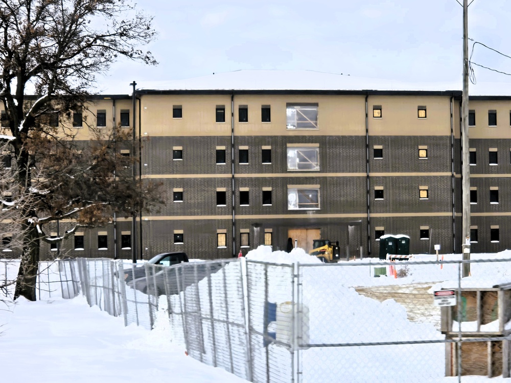December 2025 construction operations for East Barracks Project at Fort McCoy