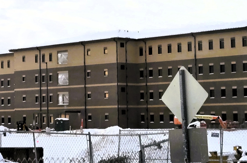 December 2025 construction operations for East Barracks Project at Fort McCoy
