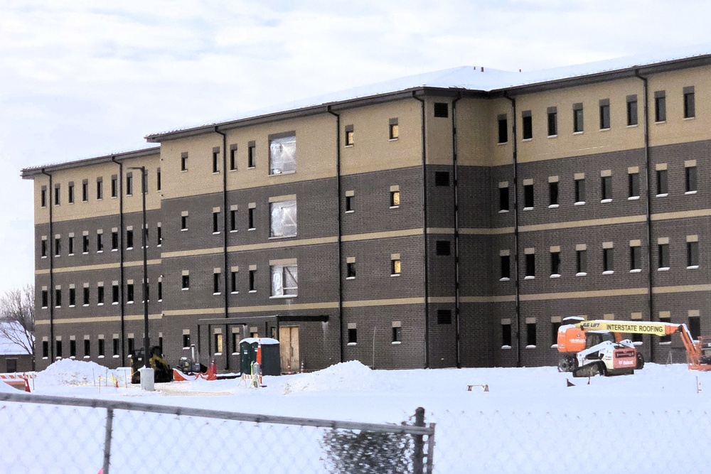 December 2025 construction operations for East Barracks Project at Fort McCoy