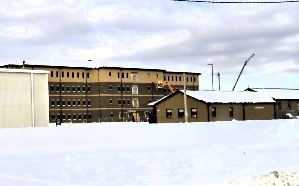 December 2025 construction operations for East Barracks Project at Fort McCoy