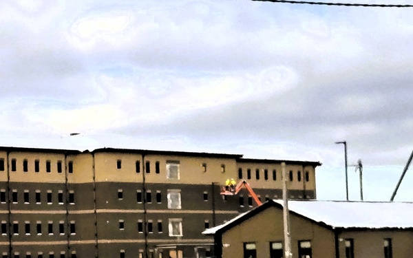 December 2025 construction operations for East Barracks Project at Fort McCoy