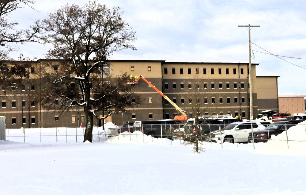 December 2025 construction operations for East Barracks Project at Fort McCoy