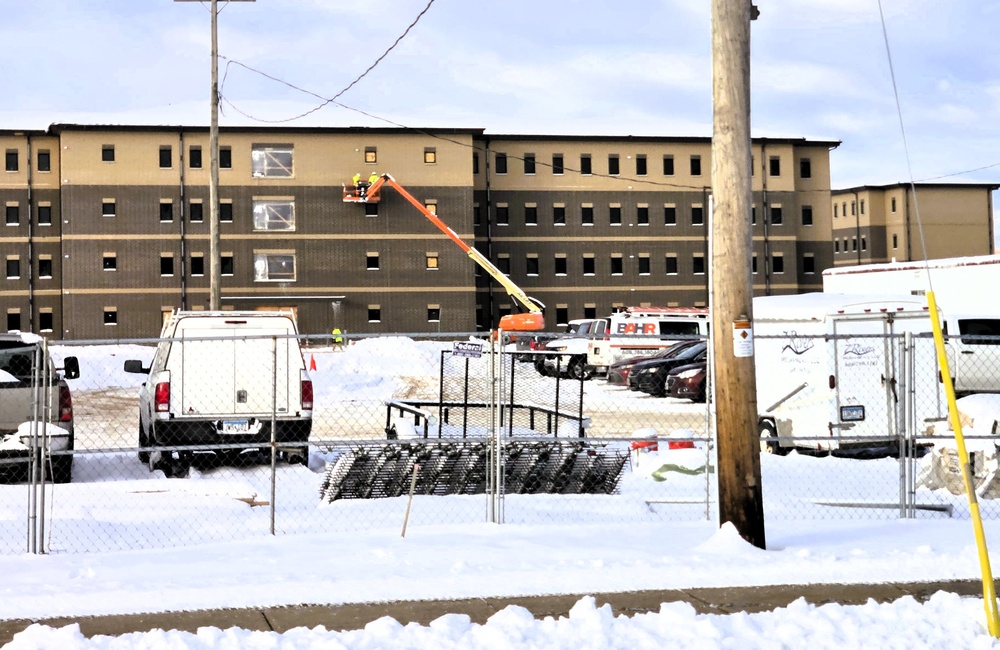 December 2025 construction operations for East Barracks Project at Fort McCoy