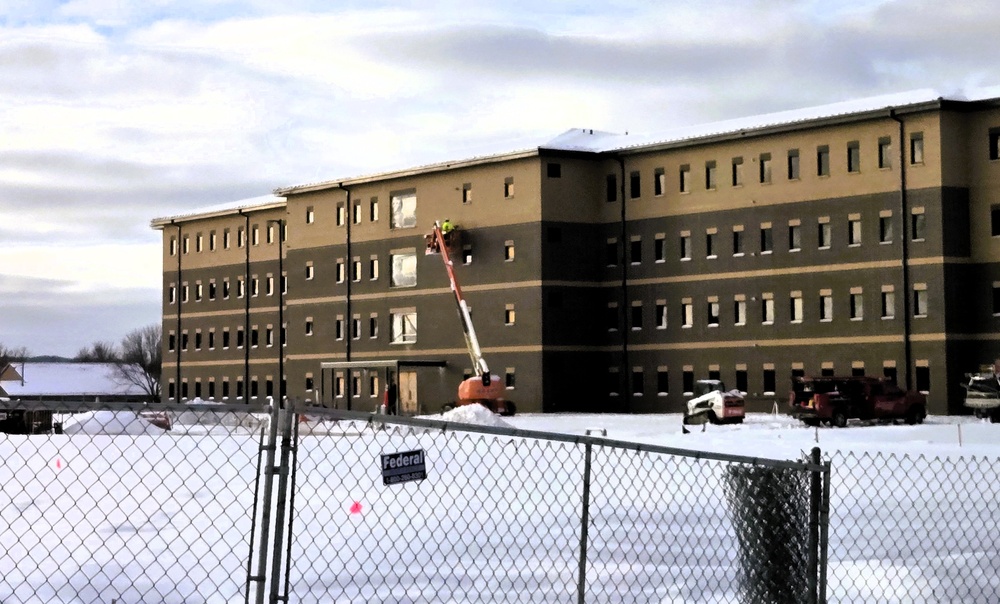 December 2025 construction operations for East Barracks Project at Fort McCoy