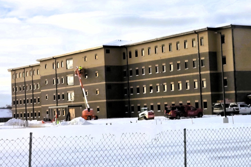 December 2025 construction operations for East Barracks Project at Fort McCoy