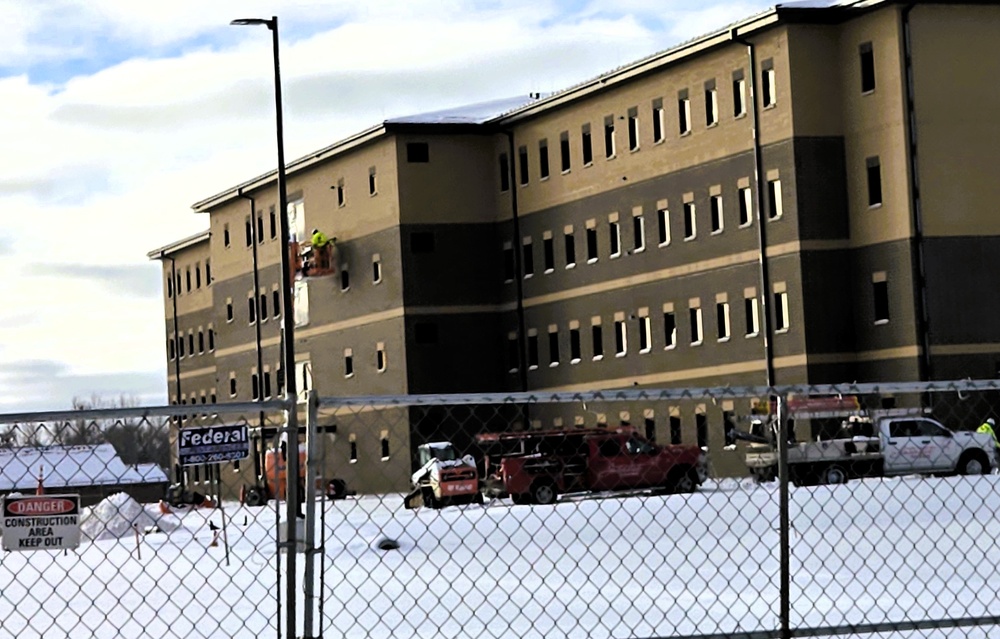 December 2025 construction operations for East Barracks Project at Fort McCoy