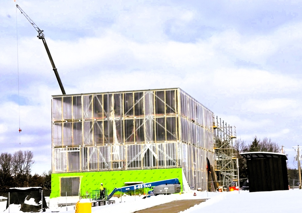 December 2025 construction operations for fiscal year 2024-funded $55.75 million Collective Training Officers Quarters Project at Fort McCoy