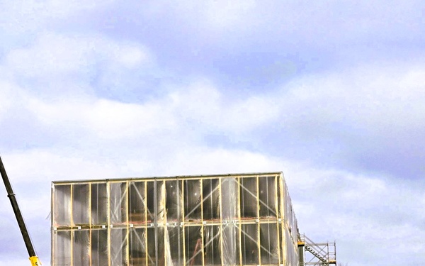 December 2025 construction operations for fiscal year 2024-funded $55.75 million Collective Training Officers Quarters Project at Fort McCoy