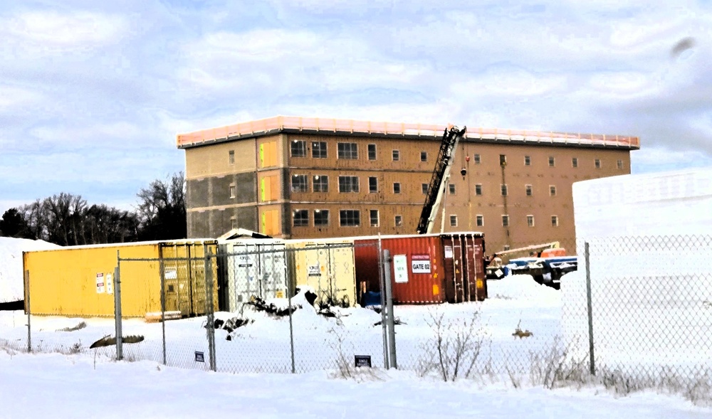 December 2025 construction operations for fiscal year 2024-funded $55.75 million Collective Training Officers Quarters Project at Fort McCoy