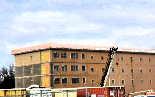 December 2025 construction operations for fiscal year 2024-funded $55.75 million Collective Training Officers Quarters Project at Fort McCoy