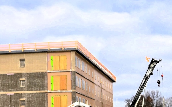 December 2025 construction operations for fiscal year 2024-funded $55.75 million Collective Training Officers Quarters Project at Fort McCoy