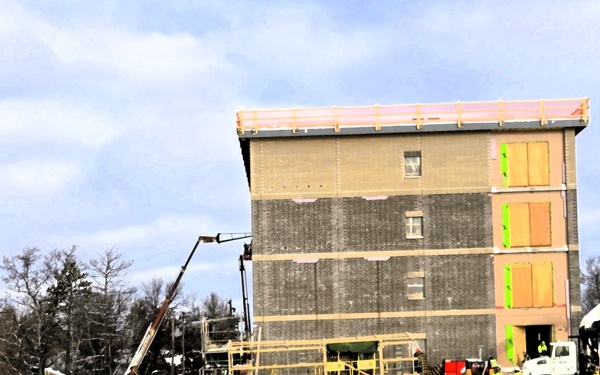 December 2025 construction operations for fiscal year 2024-funded $55.75 million Collective Training Officers Quarters Project at Fort McCoy