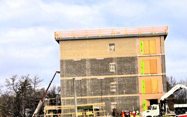 December 2025 construction operations for fiscal year 2024-funded $55.75 million Collective Training Officers Quarters Project at Fort McCoy