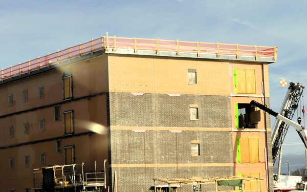 December 2025 construction operations for fiscal year 2024-funded $55.75 million Collective Training Officers Quarters Project at Fort McCoy