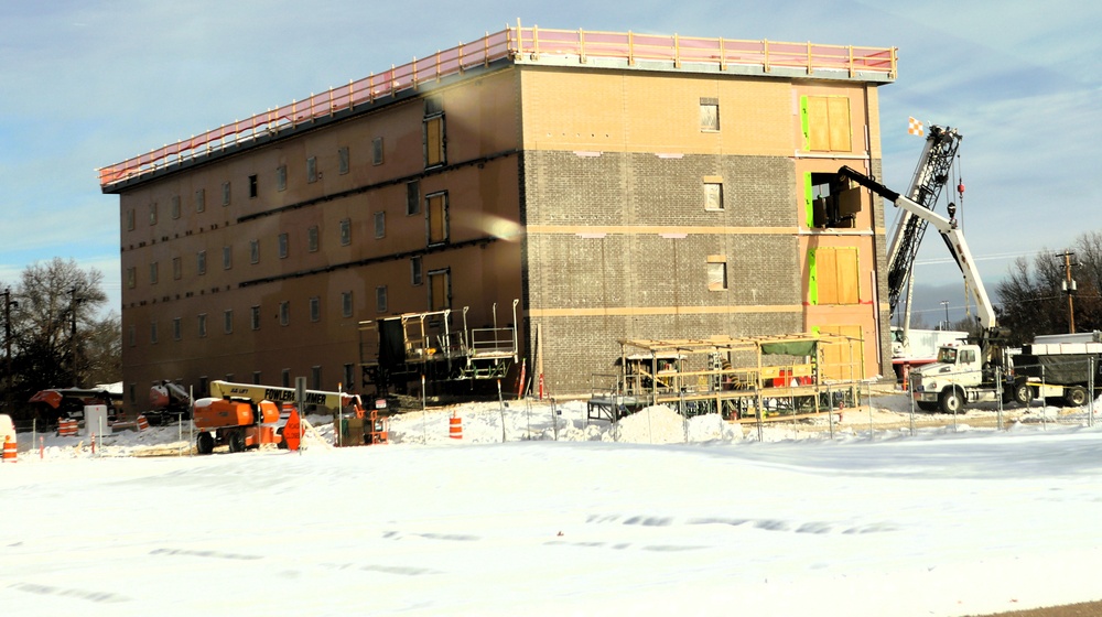 December 2025 construction operations for fiscal year 2024-funded $55.75 million Collective Training Officers Quarters Project at Fort McCoy