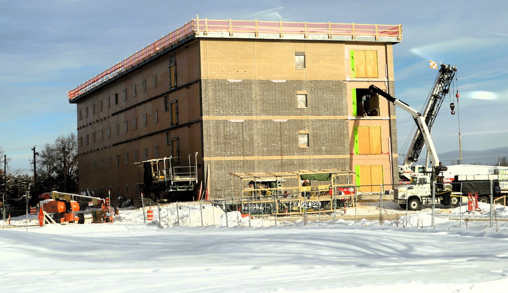 December 2025 construction operations for fiscal year 2024-funded $55.75 million Collective Training Officers Quarters Project at Fort McCoy