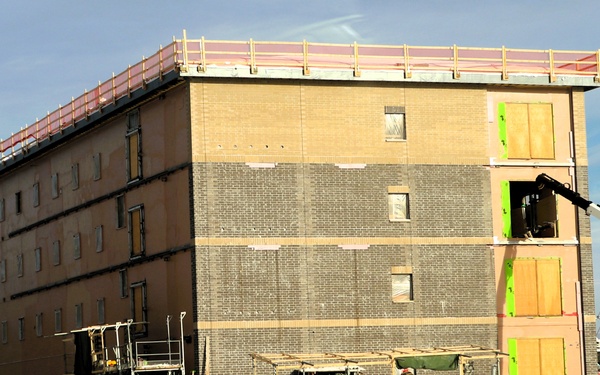 December 2025 construction operations for fiscal year 2024-funded $55.75 million Collective Training Officers Quarters Project at Fort McCoy