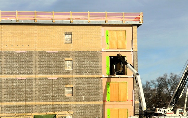 December 2025 construction operations for fiscal year 2024-funded $55.75 million Collective Training Officers Quarters Project at Fort McCoy