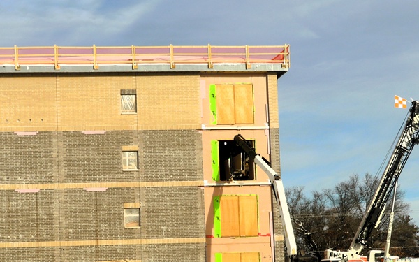 December 2025 construction operations for fiscal year 2024-funded $55.75 million Collective Training Officers Quarters Project at Fort McCoy