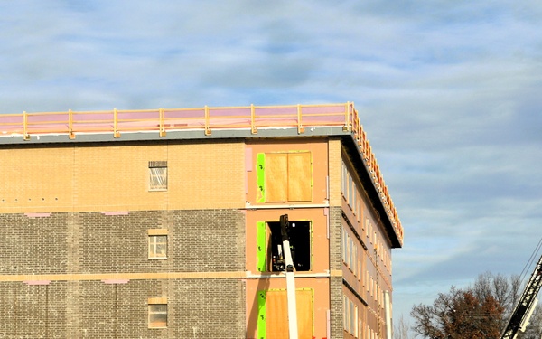 December 2025 construction operations for fiscal year 2024-funded $55.75 million Collective Training Officers Quarters Project at Fort McCoy