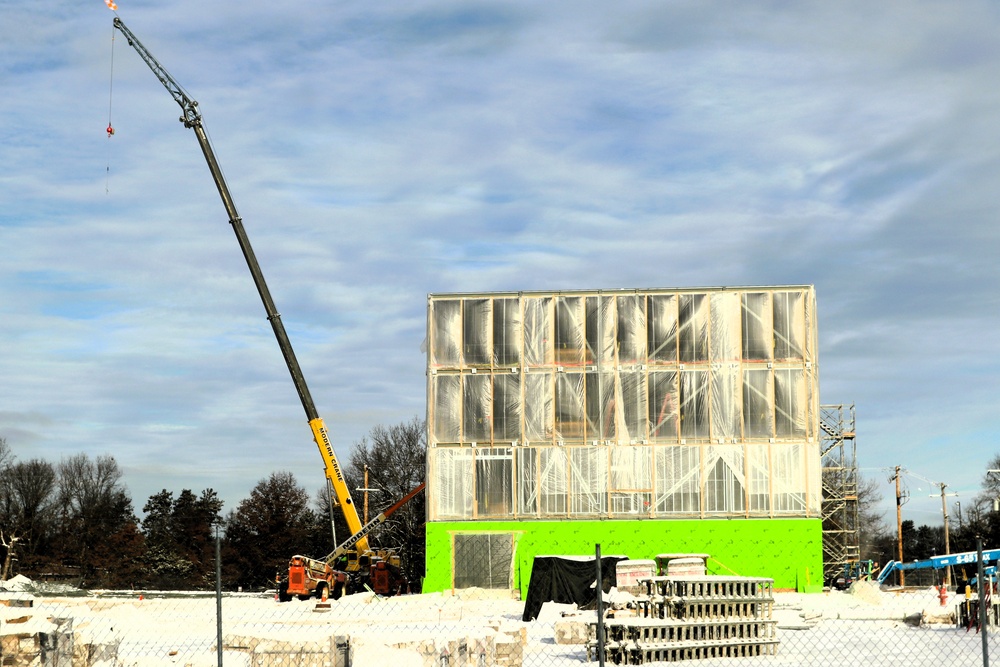 December 2025 construction operations for fiscal year 2024-funded $55.75 million Collective Training Officers Quarters Project at Fort McCoy