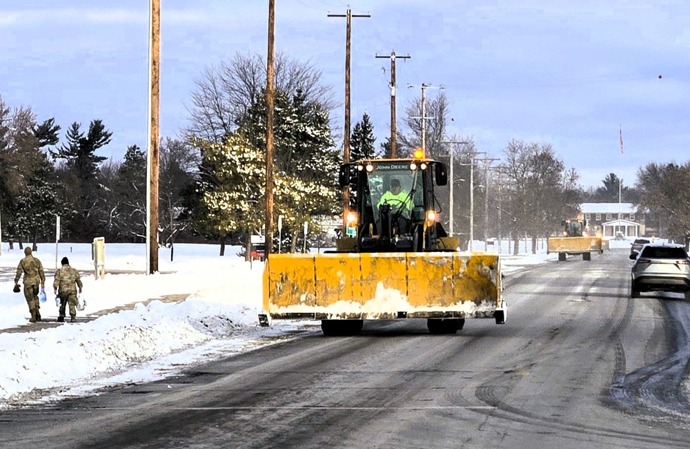 Fort McCoy snow-removal team gets to work during December 2024 snowfall events