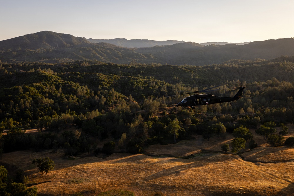158th Aviation Regiment Provides MEDEVAC for Mojave Falcon 25