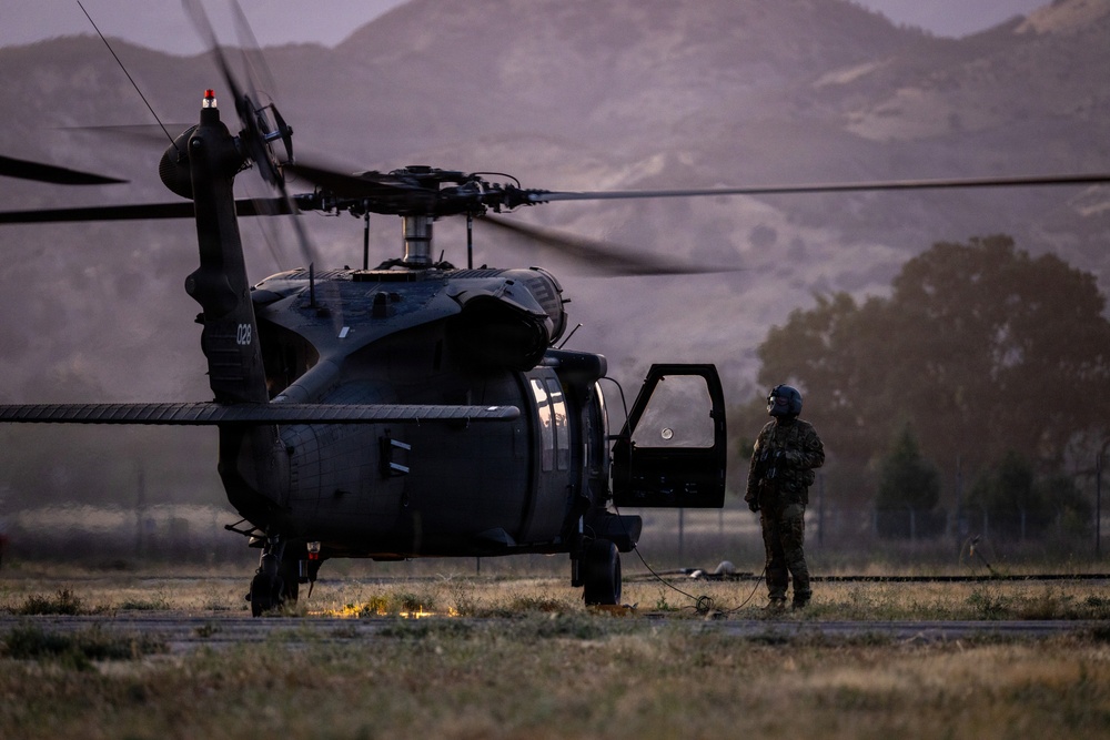 158th Aviation Regiment Provides MEDEVAC for Mojave Falcon 25