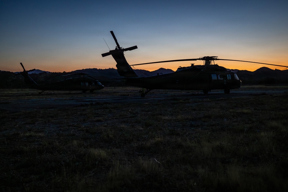 158th Aviation Regiment Provides MEDEVAC for Mojave Falcon 25