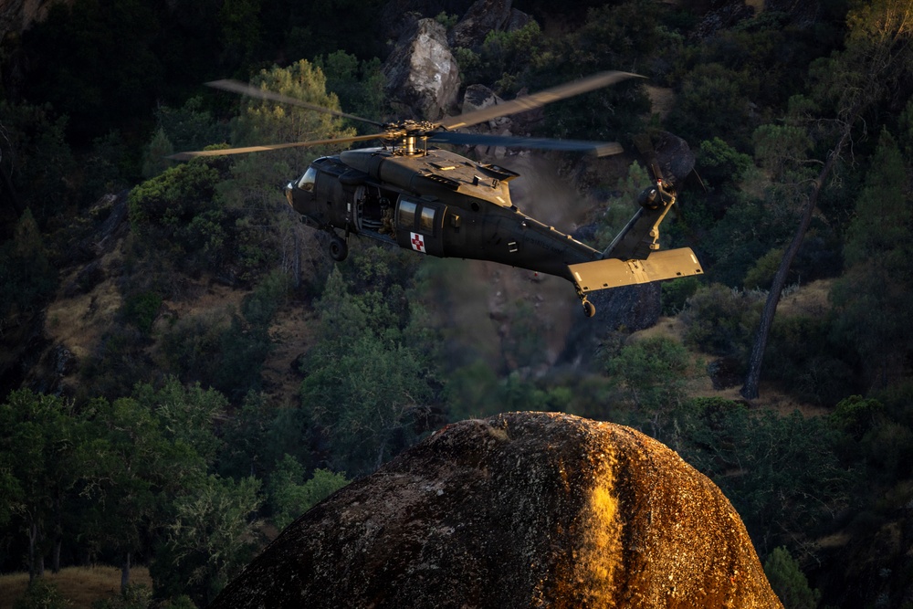 158th Aviation Regiment Provides MEDEVAC for Mojave Falcon 25